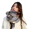 Otoño invierno 2024 nuevo merad imitación cachemira tartan pañuelo para mujeres versión coreana engrosado caliente versátil alto sentido chal Item Picture
